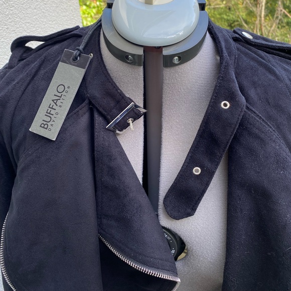 Vegan Suede Moto Jacket - Picture 2 of 11